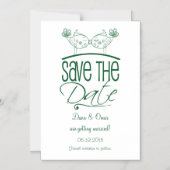 Donkere groene zogende vogels Magnetic Save the Da Magnetische Uitnodiging (Voorkant)