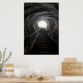 Donkere grottunnel poster (Keuken)