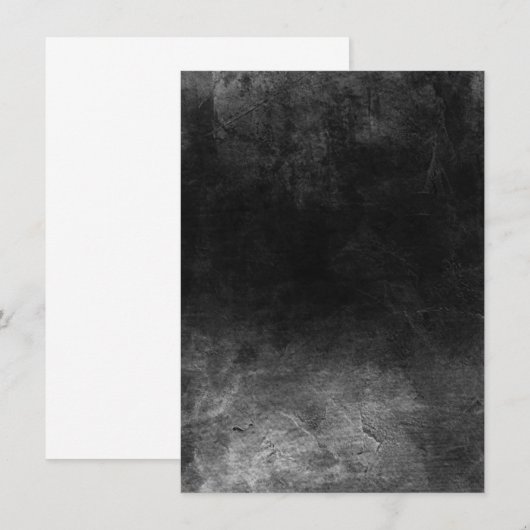 Donkere grunge - B&W Save The Date (Voorkant / Achterkant)