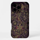 Donkere Grunge Esthetische Gotische Violette Goude iPhone Hoesje (Achterkant)