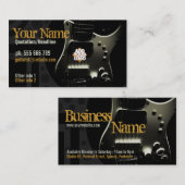 Donkere Grunge Guitar met Logo Visitekaartje (Voorkant / Achterkant)