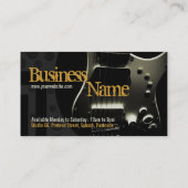 Donkere Grunge Guitar met Logo Visitekaartje (Achterkant)