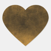 Donkere grunge - Oranje Hart Sticker (Voorkant)