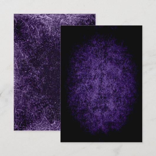 Donkere Grunge Textuur Paars - Toned het Ontwerp v Kaart (Voorkant / Achterkant)