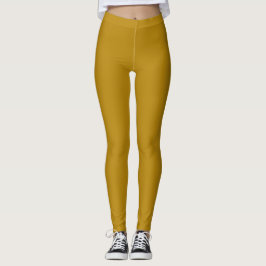 Donkere Guldenroede Kleur Effen Vlak Leggings