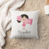 Donkere haarlichte huidroze voorste kamer kussen (Deken)