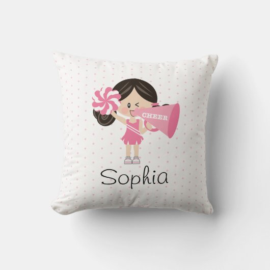 Donkere haarlichte huidroze voorste kamer kussen (Voorkant)