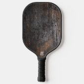 Donkere Hakhoutblok Pickleball Paddle (Achterkant)