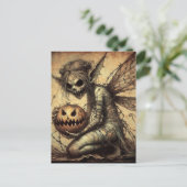 Donkere Halloween Fairy verpakt in prikkeldraad Briefkaart (Staand voorkant)