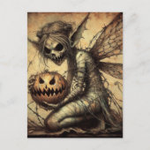 Donkere Halloween Fairy verpakt in prikkeldraad Briefkaart (Voorkant)