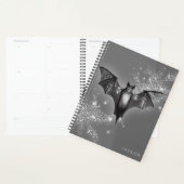 Donkere Halloween Glam Bat & Diamonds Bruiloft Planner (Display)