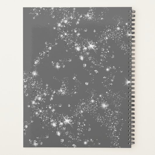 Donkere Halloween Glam Bat & Diamonds Bruiloft Planner (Achterkant)