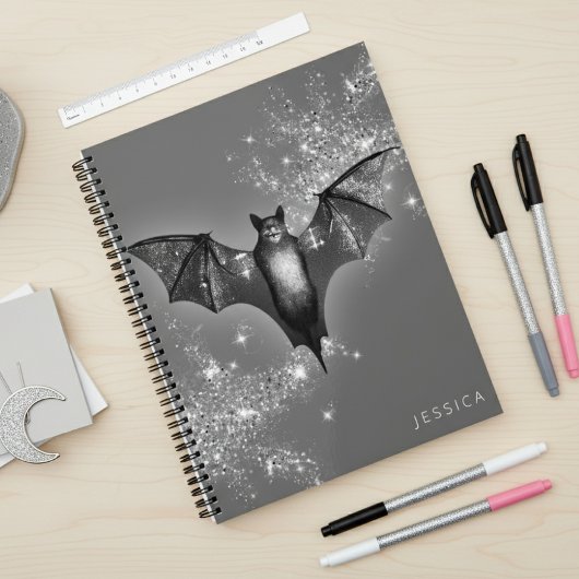 Donkere Halloween Glam Bat & Diamonds Bruiloft Planner