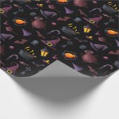 Donkere Halloween Pet Gift Wrapping Paper Cadeaupapier (Hoek)