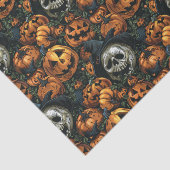 Donkere Halloween pompoen Tissuepapier (Detail)