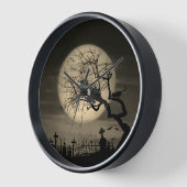 Donkere Halloween Raaf Gotische Wandklok (Hoek)