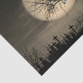 Donkere Halloween Raaf in Boom Tissuepapier (Detail)