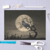 Donkere Halloween Raaf in Boom Tissuepapier (Craft)