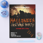 Donkere Halloweenfeest Evenement Aankondigingsfold Flyer (Enkel)