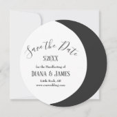 Donkere Halve Maan Wicca Handfasting Save the Date (Voorkant)