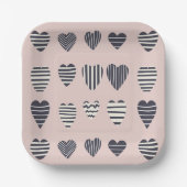 Donkere harten papieren bordje (Voorkant)