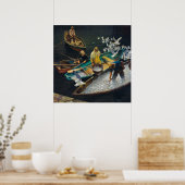 Donkere havenvissers door Newell Convers Wyeth Poster (Keuken)