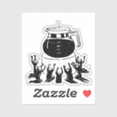 Donkere Heer koffie, aanbidding koffie Sticker (Vel)