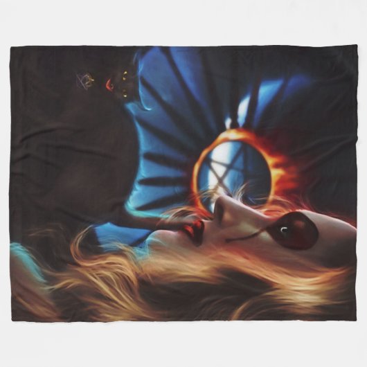 Donkere heks fleece deken (Voorkant (Horizontaal))