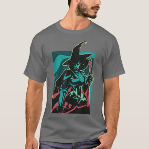 Donkere heks met een zwarte hekserij Donkere magis T-shirt