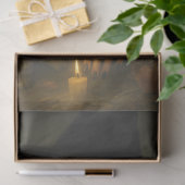 Donkere heks met kaars en schedel gotische Hallowe Tissuepapier (Geschenk)