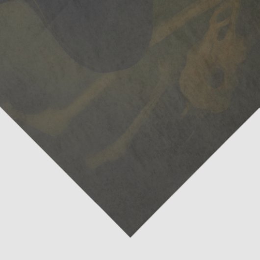 Donkere heks met kaars en schedel gotische Hallowe Tissuepapier (Detail)