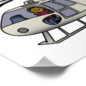 Donkere helikopterpiloot poster (Hoek)