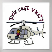 Donkere helikopterpiloot poster (Voorkant)