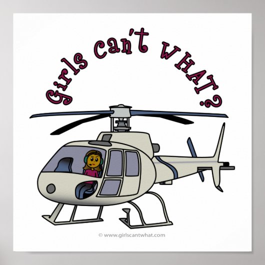 Donkere helikopterpiloot poster (Voorkant)