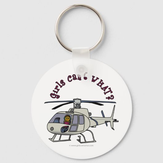 Donkere helikopterpiloot sleutelhanger (Voorkant)
