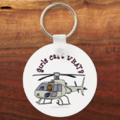Donkere helikopterpiloot sleutelhanger (Voorkant)