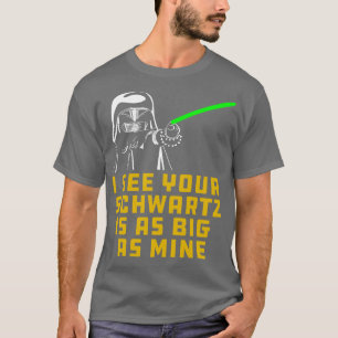 Donkere helm Ik zie dat je Schwartz net zo groot i T-shirt