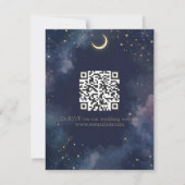 Donkere Hemel RSVP Kaart | Halve Maan & QR Code (Achterkant)