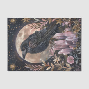 Donkere Hemelse Bloemen Raven & Kristallen Decoupa Tissuepapier