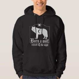 Donkere Hemelse Wolf Silhouet Gotische Kunst Hoodie