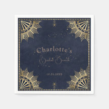 Donkere hemelse zon en maan bruids brunch douche