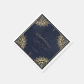 Donkere hemelse zon en maan bruids brunch douche servet (Hoek)