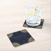 Donkere Hemelse Zon- en Maan Bruiloftsbrunch Feest Kartonnen Onderzetters (Insitu)