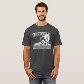Donkere herenoverhemd t-shirt (Voorkant volledig)