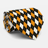 Donkere herfst argyle stropdas (Opgerold)
