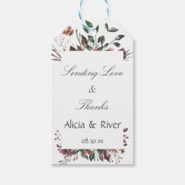 Donkere Herfst Bloemige Landelijke Herfst Cadeaubi Cadeaulabel