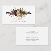 Donkere herfst Floral Hair Salon Visitekaartjes (Voorkant / Achterkant)