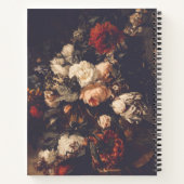Donkere herfst  Floral notebook roze rood wit Notitieboek (Achterkant)