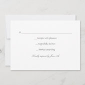 Donkere Herfst Florals Wedding Party Rsvp-kaart Kaart (Achterkant)