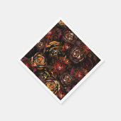 Donkere herfst gouden bloemen vieren bruiloft servet (Hoek)